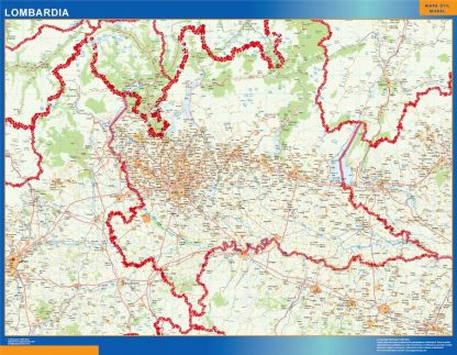 Carte plastifiée Lombardia