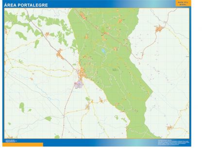 Carte plastifiée Portalegre zone