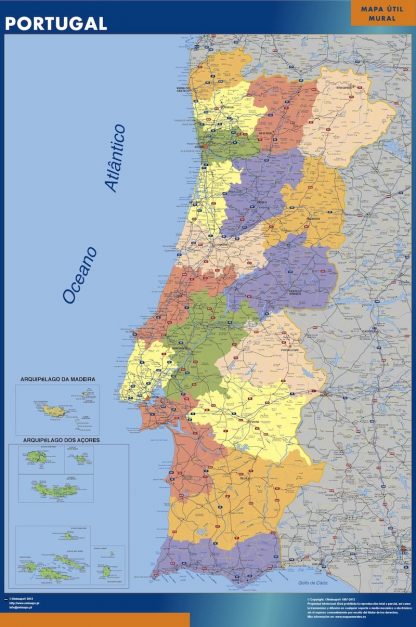 Carte plastifiée Portugal