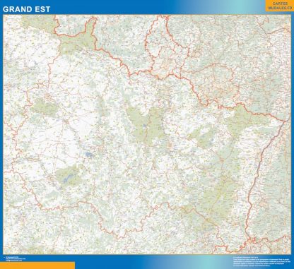 Carte plastifiée Région Grand Est