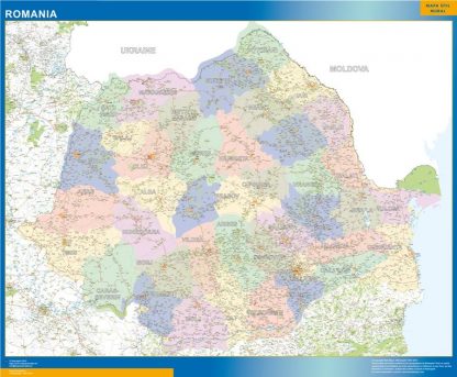 Carte plastifiée Roumanie