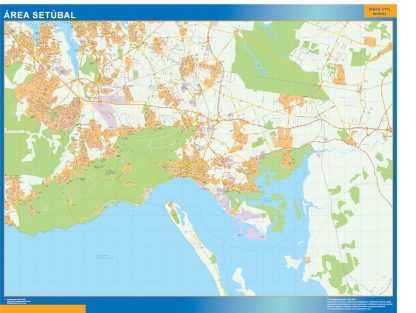 Carte plastifiée Setubal zone