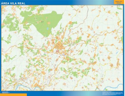 Carte plastifiée Vila Real zone