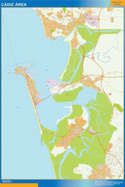 Carte routière Cadiz région plastifiée