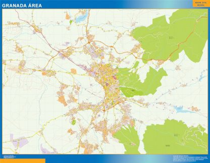 Carte routière Granada région plastifiée