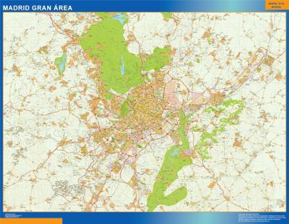 Carte routière Madrid grande région plastifiée