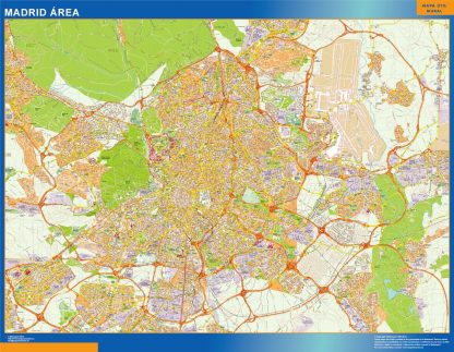 Carte routière Madrid région plastifiée