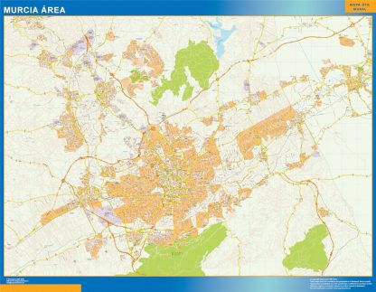 Carte routière Murcia région plastifiée