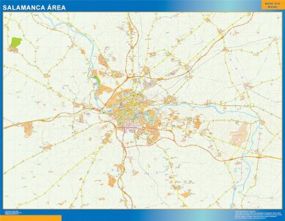 Carte routière Salamanca région plastifiée