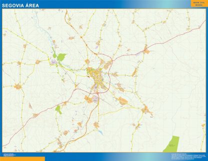 Carte routière Segovia région plastifiée