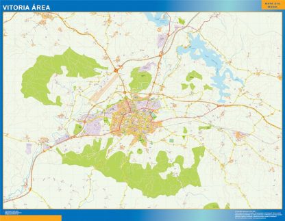 Carte routière Vitoria région plastifiée