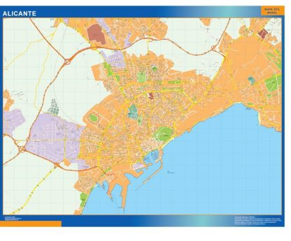 Plan des rues Alicante plastifiée