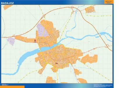 Plan des rues Badajoz plastifiée