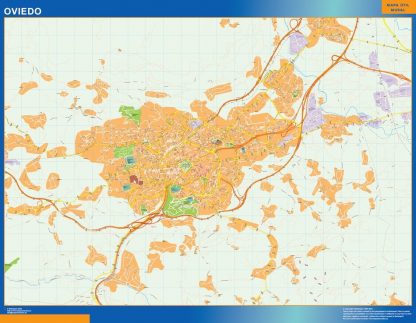 Plan des rues Oviedo plastifiée