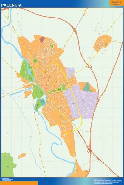 Plan des rues Palencia plastifiée