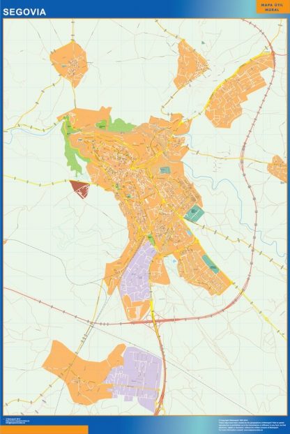 Plan des rues Segovia plastifiée