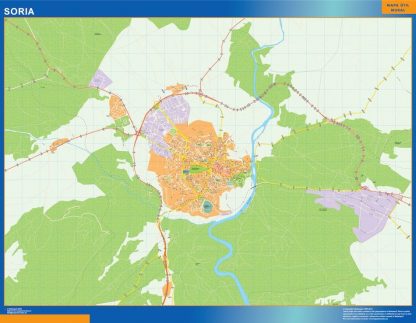 Plan des rues Soria plastifiée