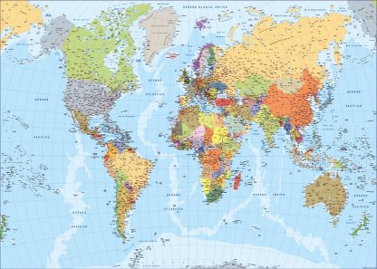 Carte du monde en espagnol 